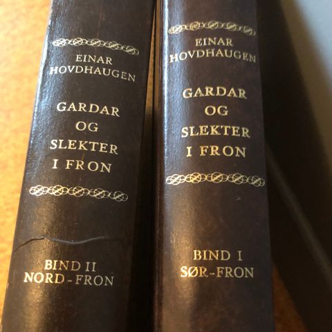 E. Hovdhaugen: garder og slekter i Fron