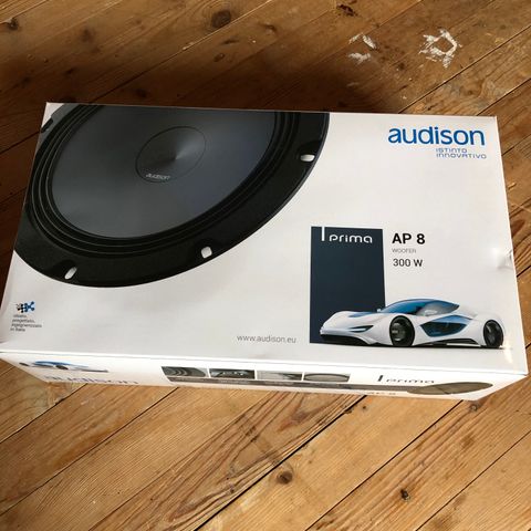 Ubrukt Audison AP8, sett med 2 stk 8"