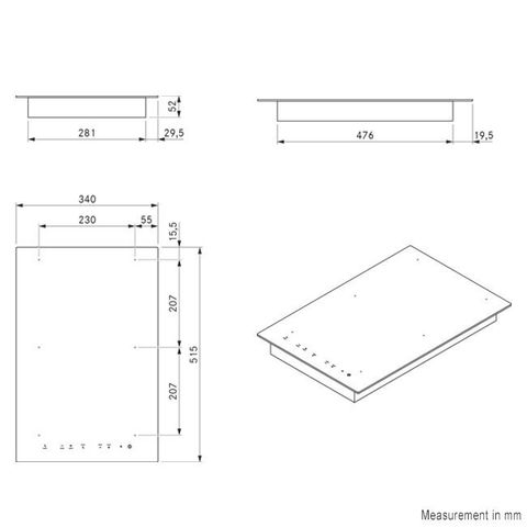 BORA classic 1.0 induksjon platetopp