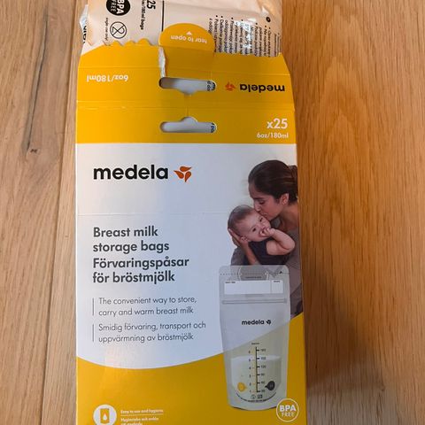 Medela melkeoppsamlings poser