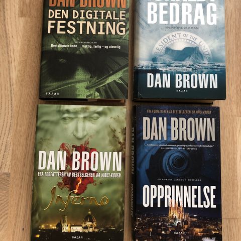 Dan Brown spenningsbøker