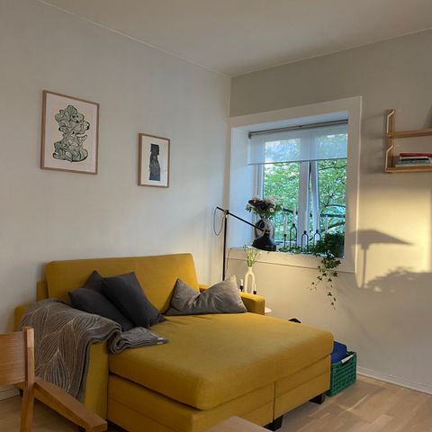 Daybed / sjeselong // gul sofa // Palermo // dansk design/ MÅ BORT