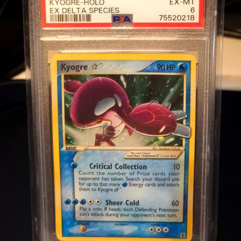 Kyogre goldstar PSA 6