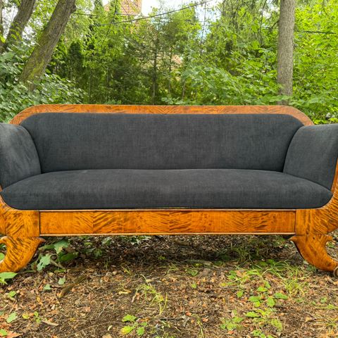 Biedermeier Sofa Flammebjørk