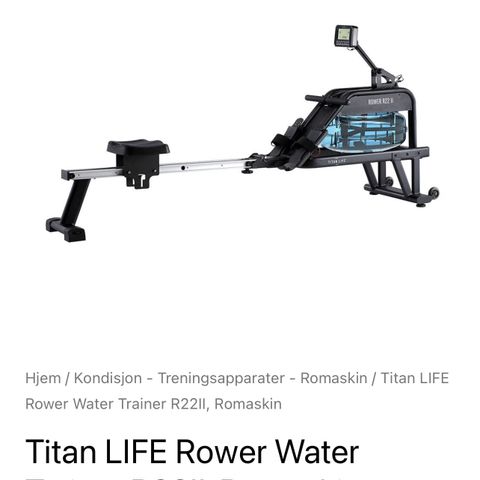 TITAN LIFE Rower TRAINER R22. (Water rower)