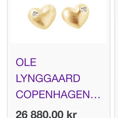 Ole lynggaard hjerte øredobber