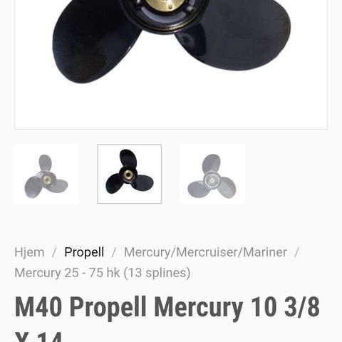 M40 Propell Mercury 10 3/8 X 14