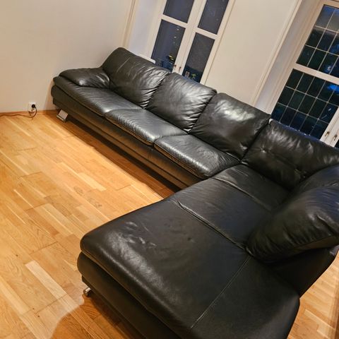 Skinn sofa lite brukt