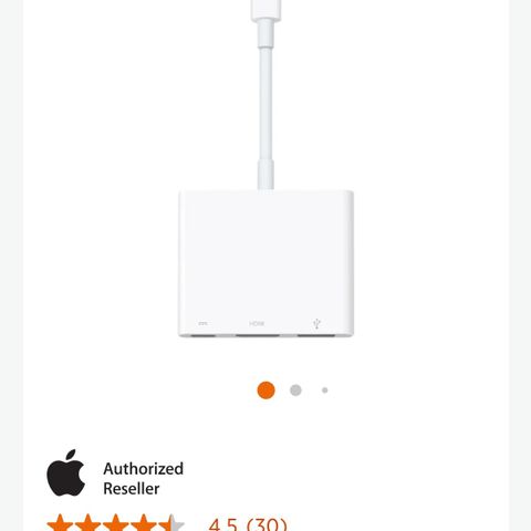 A2119 Apple USB-C digital AV multiport-adapter. (UsbC til Hdmi)