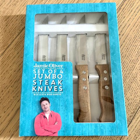 Nye Jamie Oliver jumbo steak knives / store biffkniver