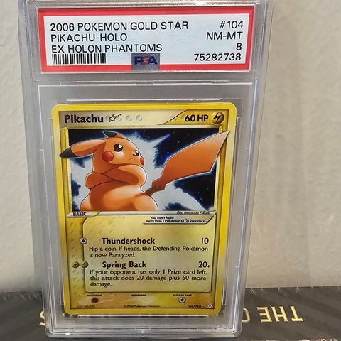 Pikachu Gold Star PSA 8