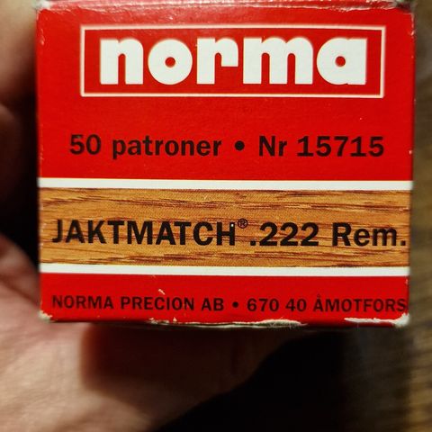 222 Rem Norma Jaktmatch