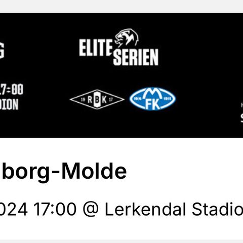 2 stk øvre øst billetter til RBK-Molde ønskes kjøpt!!