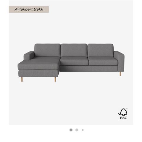 Bolia Scandinavia sjeselongsofa + puff