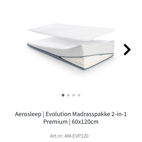 Aerosleep madrass med madrassbeskytter og laken