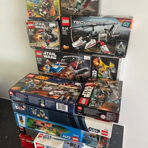 SALG: Mange Uåpnede Lego sett fra Star Wars, Ninjago, Technic og City!