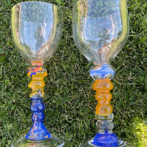 2 flotte kunstglass