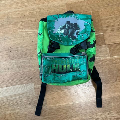 Hulk ryggsekk til barnehage eller gymbag/turbag til skolen