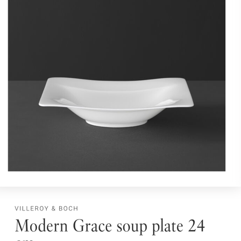 12 Modern Grace suppeskåler 24 cm (Villeroy Boch)