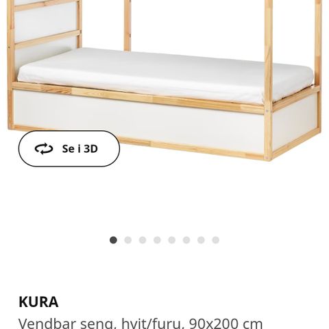 Kura seng fra Ikea lite brukt