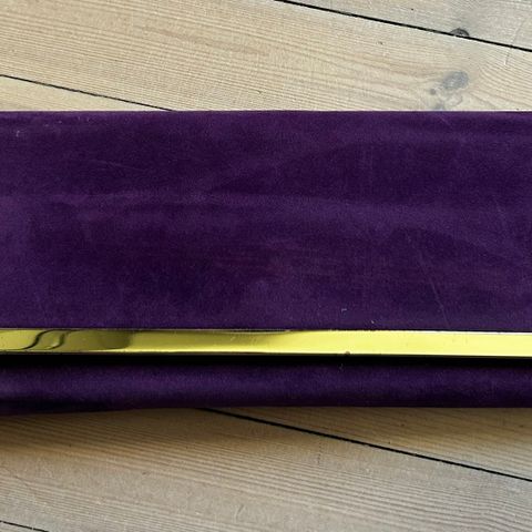 Lilla clutch i velour