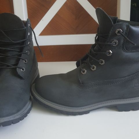 Timberland Premium 6 Nubuck sorte og grå boots