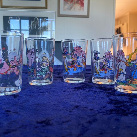 Asterix og Obelix glass fra 1971