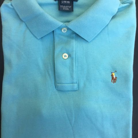 Polo Pique Skjorte by Ralph Lauren (Str : L 14-16år)