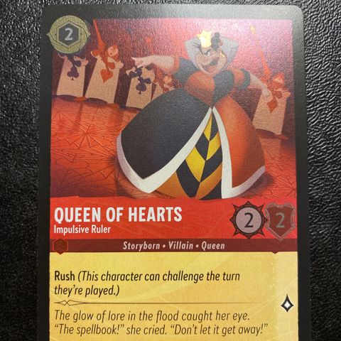 Queen of hearts cold foil Disney Lorcana samlekort