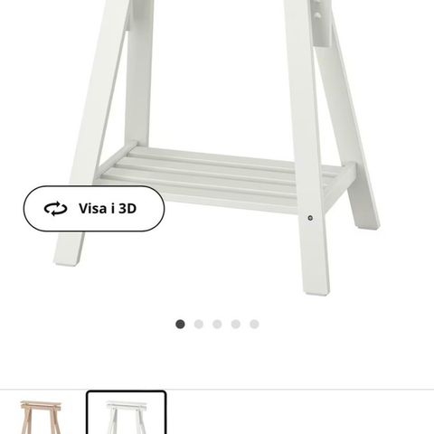 2 x benbukk fra IKEA Mittback hvit