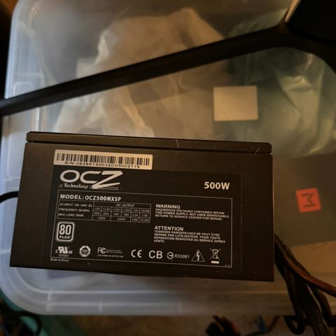 OCZ 500W strømforsyning