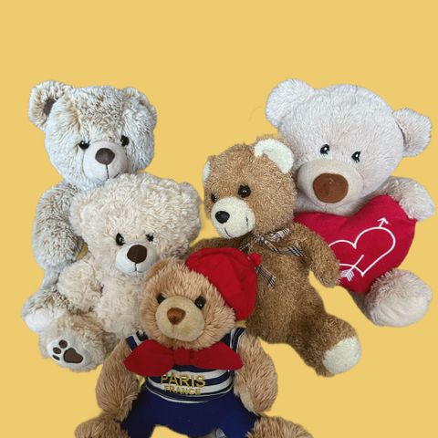 5 Teddy Bears toy, bamse bjørn