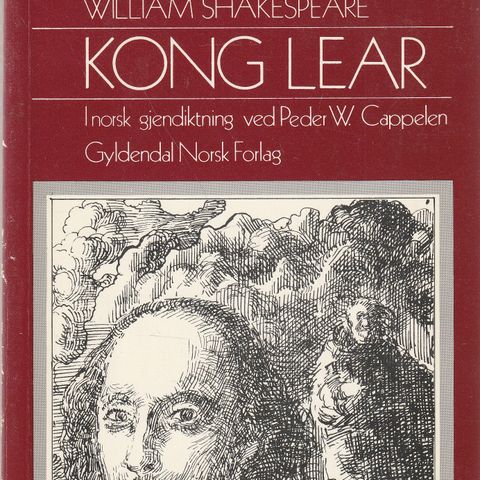 William Shakespeare Kong Lear ved Peder W. Cappelen 1978 omsl. Karl Erik Harr