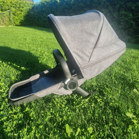 Bugaboo Donkey sittedel med tekstiler i Donkey 5 Grey Melange