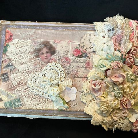 Shabby Chic Style , 2 produkter / oppbevarings boks og dekoebok