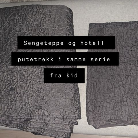 Sengeteppe, hotellputetrekk og fleecegenser-pledd