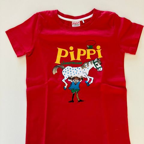 Pippi t-skjorte str 128/134