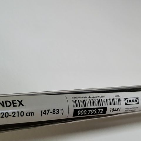 6st Index Gardin 120-210 cm. 1st 70-120cm.uåpent