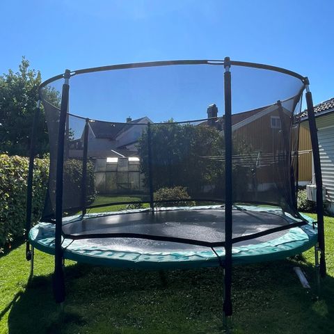 BERG Trampoline inkl. sikkerhetsnett. 430cm, Grønn