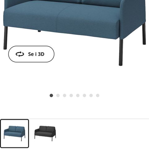 Nesten ny, 2-seters sofa