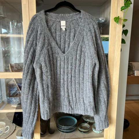 Oversized ullgenser i alpaca/ull - str S