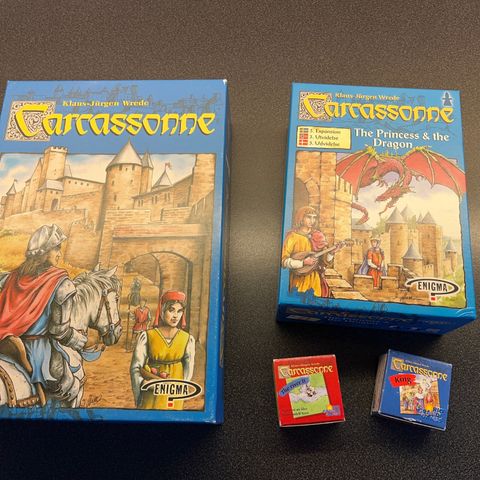 Carcassonne brettspill med expansions!