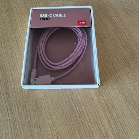 USB-C kabel - 2 meter (ny!)