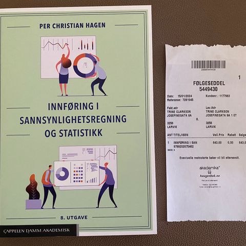 Innføring i sannsynlighetsregning og statistikk