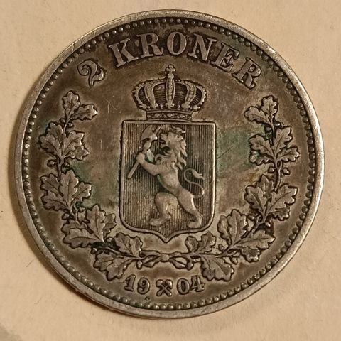 Norsk/svensk 2 kroner fra 1904