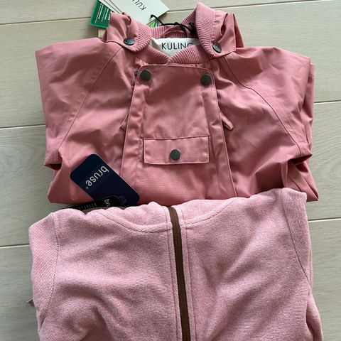 Jakke og fleece sett, rosa, 4 år