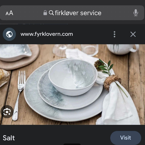 Servise Firkløver Salt