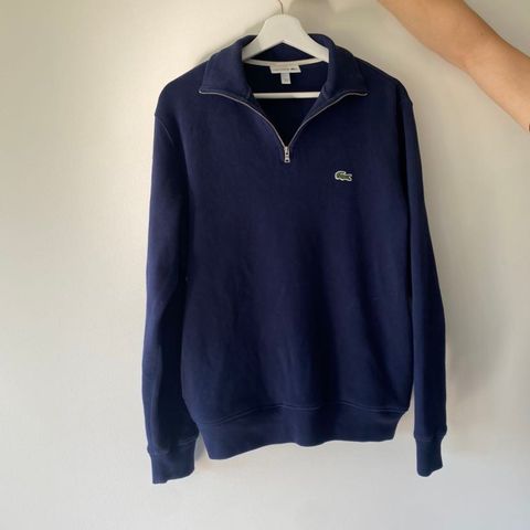 Lacoste Rib Interlock Half Zip Navy