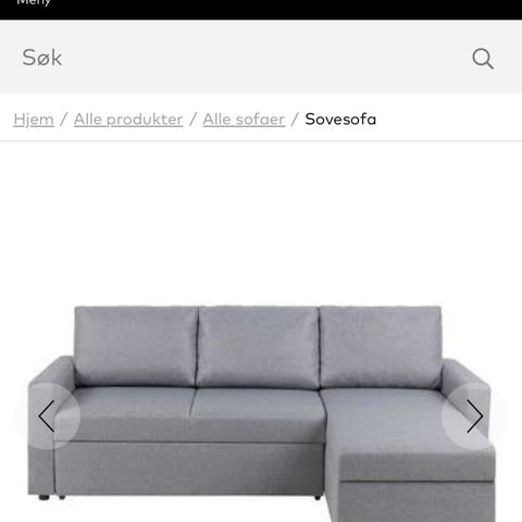 Lite brukt sove sofa (aldri sovet i)