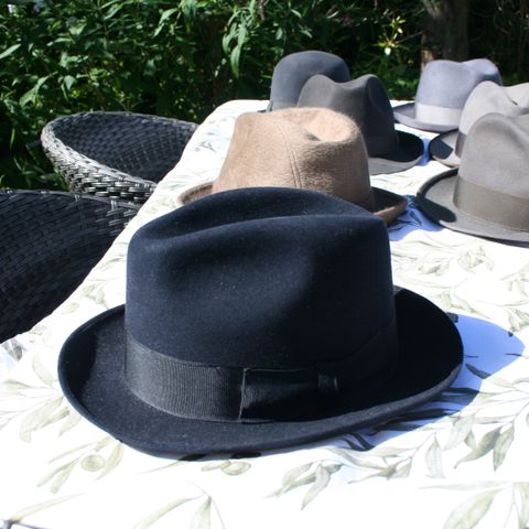 Herrehatt i ullfilt. Ubrukt, vintage, Josef Pichler & sohne - Graz